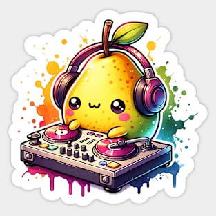 Pear DJ Sticker